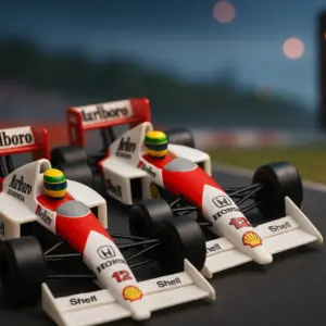 Miniatura McLaren MP4/4 Senna 1988 Impressão 3D.